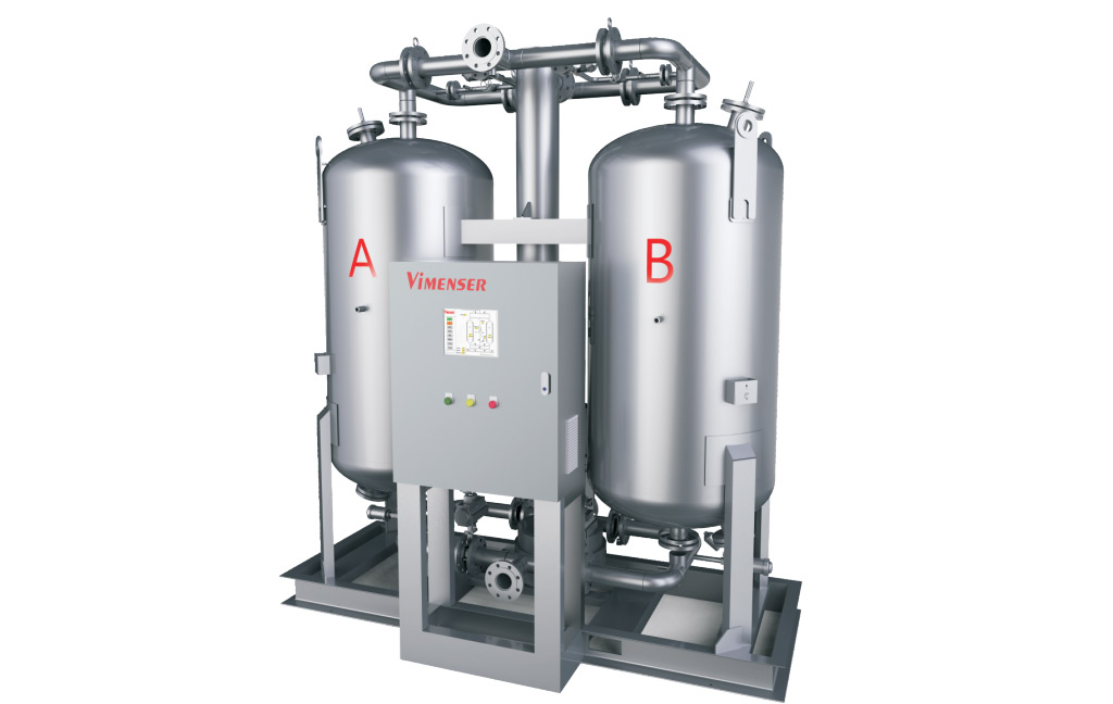 VMAH blown hot micro gas consumption regeneration adsorption dryer
